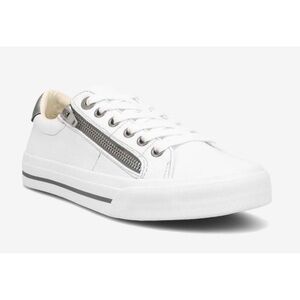 Taos Footwear White Sneakers with Silver Accents